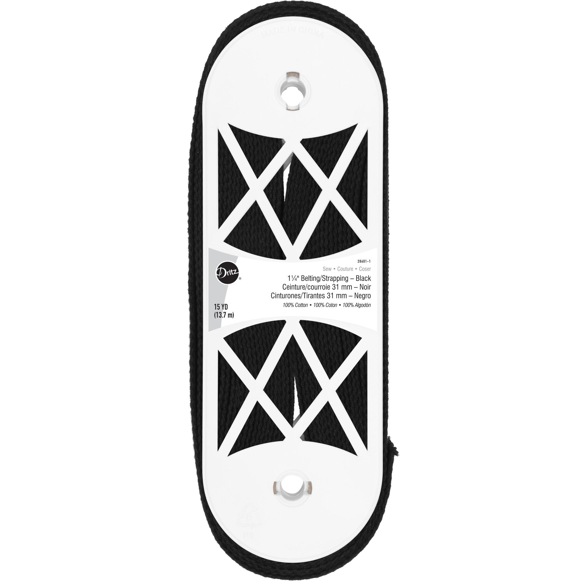 Dritz® 1.25" Black Cotton Belting for Straps and Handles